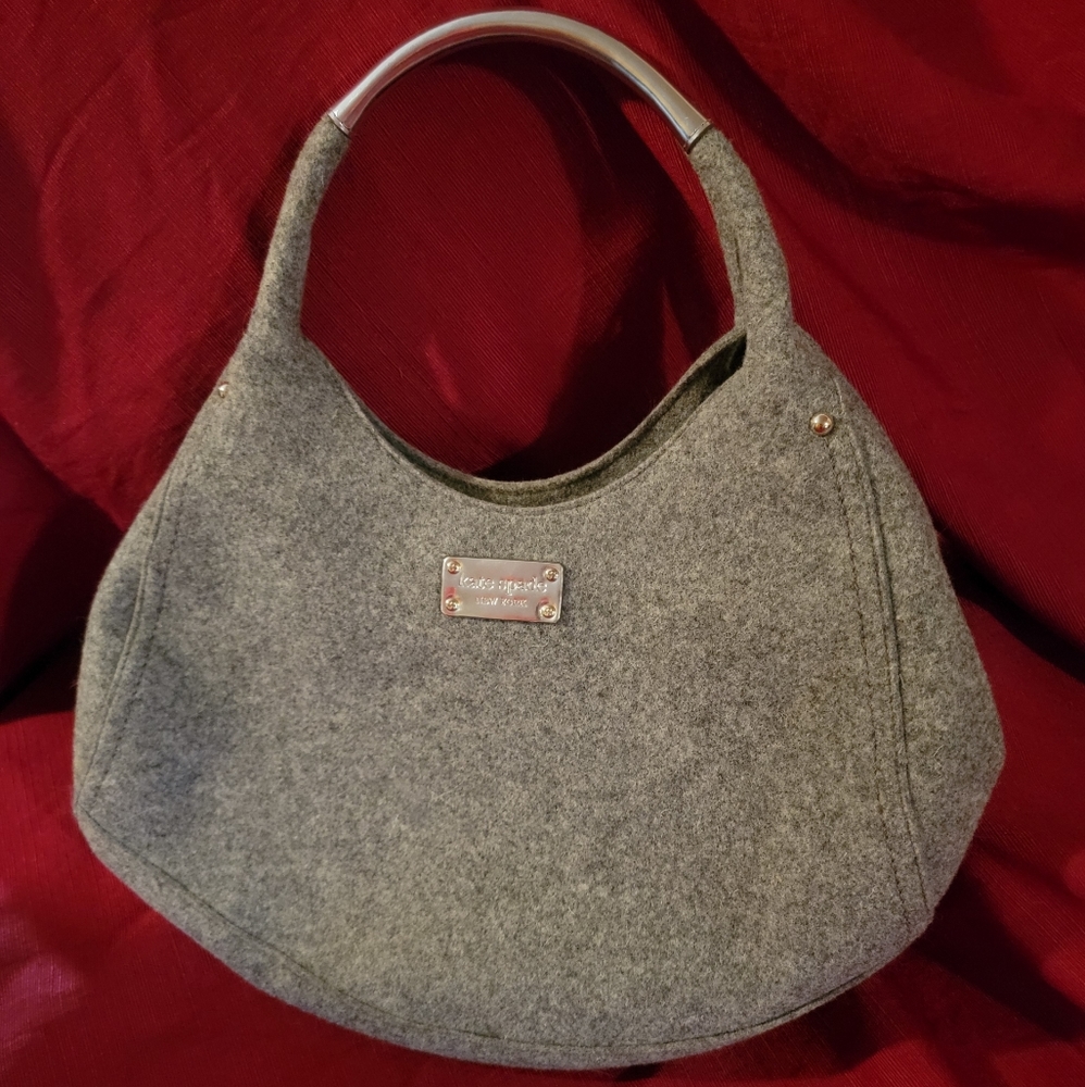 Gray Wool Kate Spade Hobo